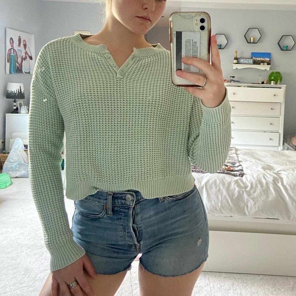 Kendall & Kylie Mint Green Sweater